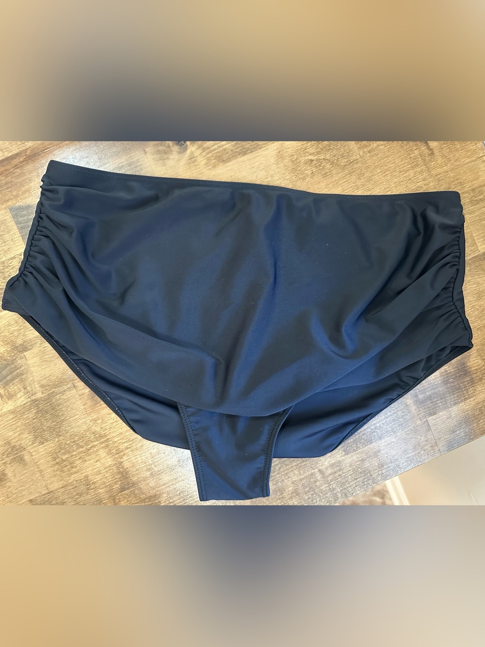 Women's Black High-Waist Bikini Bottom - Sleek Coverage
